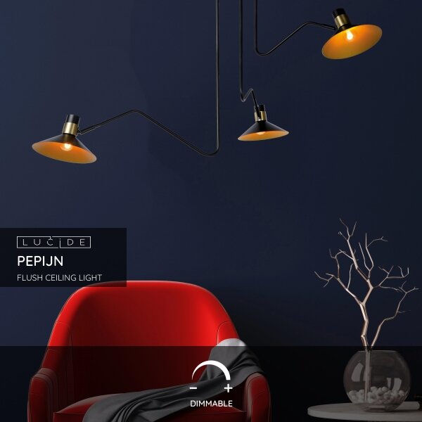 Lucide 05128/03/30 - Prisadený luster PEPIJN 3xE14/40W/230V