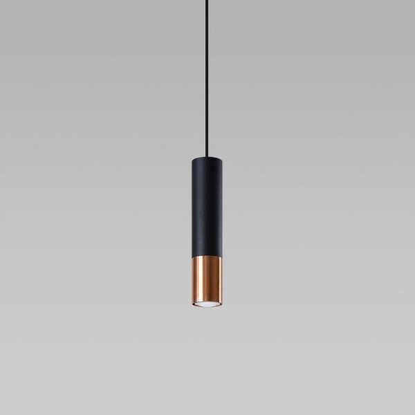 Sollux SL.0946 - Luster na lanku LOOPEZ 1xGU10/10W/230V čierna/meď