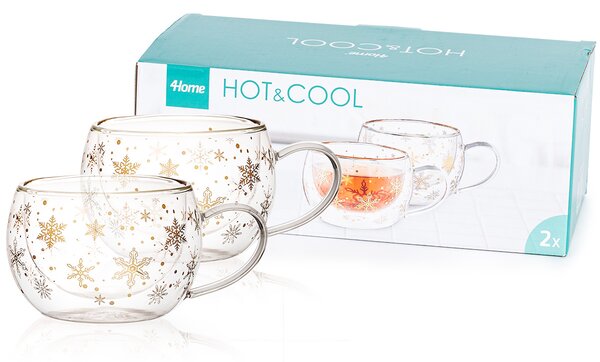 4Home Termo pohár na cappuccino Snow Hot&Cool 270 ml 2 ks