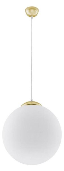Sollux SL.0717 - Luster na lanku TOYA 1xE27/60W/230V pr. 40 cm biela/zlatá