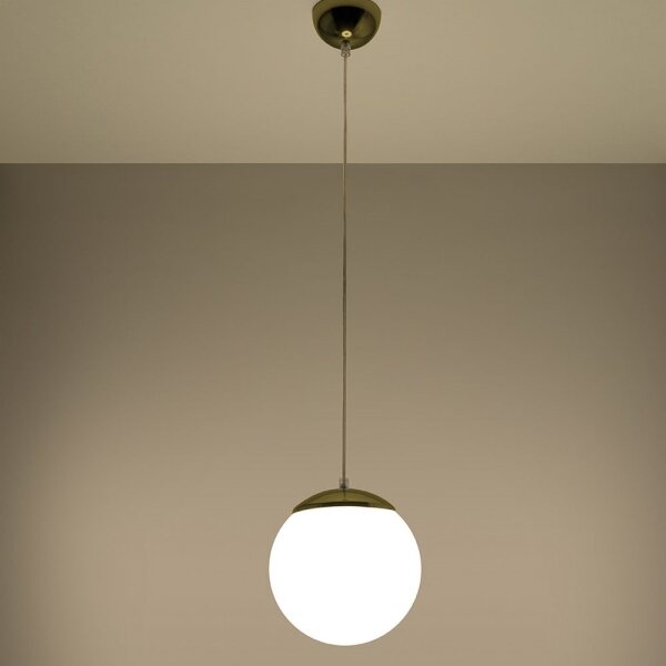 Sollux SL.0715 - Luster na lanku TOYA 1xE27/60W/230V pr. 20 cm biela/zlatá