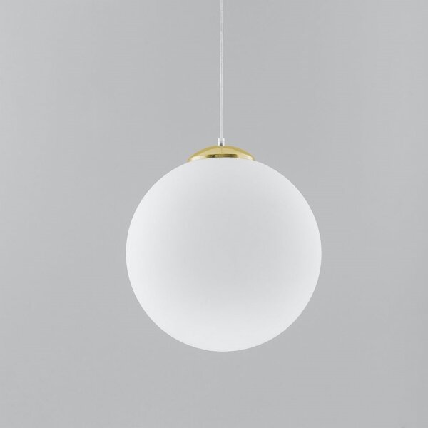 Sollux SL.0717 - Luster na lanku TOYA 1xE27/60W/230V pr. 40 cm biela/zlatá