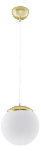 Sollux SL.0715 - Luster na lanku TOYA 1xE27/60W/230V pr. 20 cm biela/zlatá