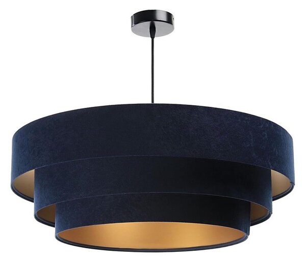 Luster na lanku TRINITI 1xE27/60W/230V modrá/zlatá