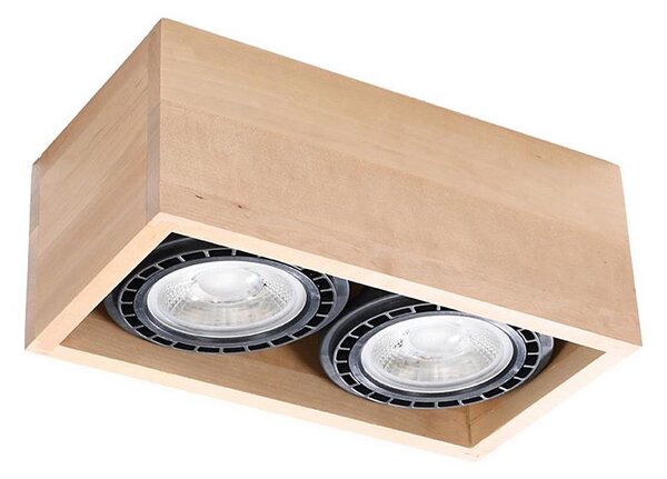 Sollux SL.0916 - Stropné svietidlo QUATRO 2xGU10/40W/230V buk