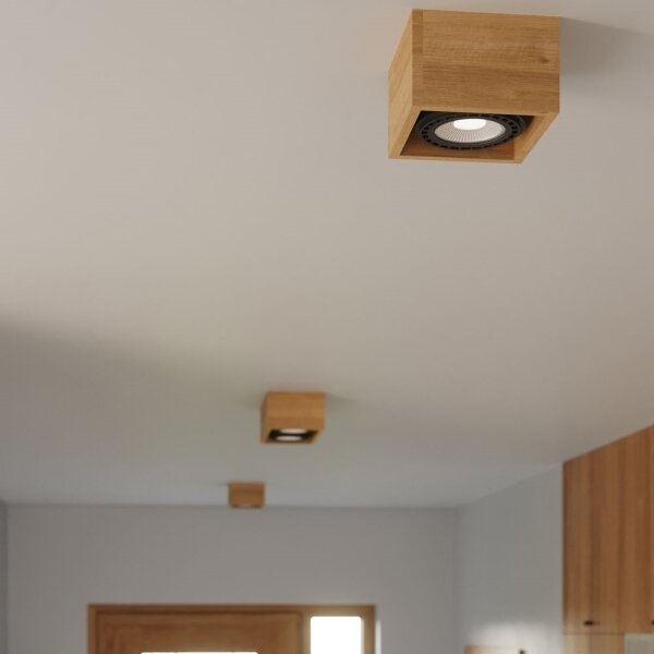 Sollux SL.0916 - Stropné svietidlo QUATRO 2xGU10/40W/230V buk