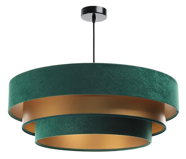 Luster na lanku TRINITI 1xE27/60W/230V zelená/zlatá