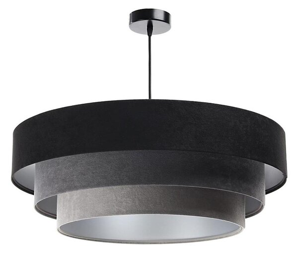 Luster na lanku TRINITI 1xE27/60W/230V čierna/šedá