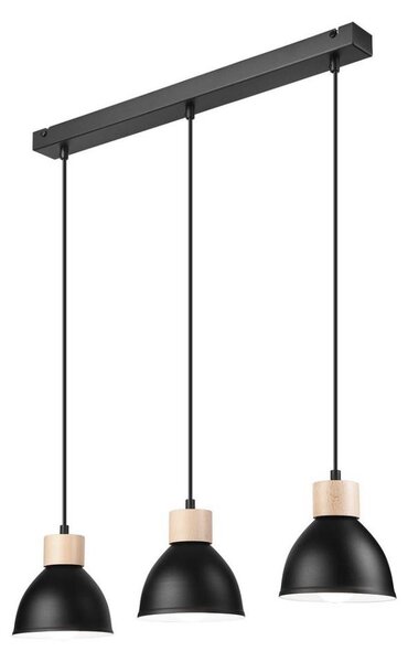 Luster na lanku NICO 3xE27/60W/230V čierna