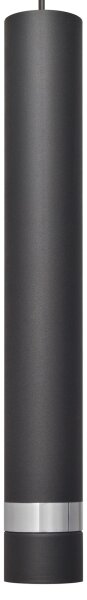 LED Luster na lanku TUBA 1xGU10/4,8W/230V čierna/chróm