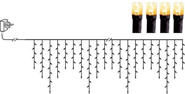 Eglo 410823 - LED Vonkajší vianočný reťazec GOLDEN 240xLED 6,4 m teplá biela IP44