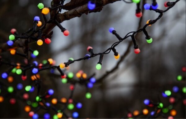 Eglo -LED Vonkajší vianočný svetelný reťazec BERRY MINI 700xLED/8 funkcií 19m viacfarebný IP44