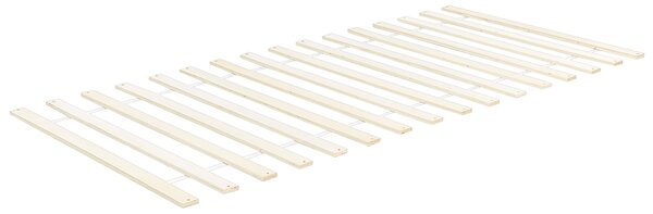 Posteľ svetlohnedá borovicové drevo 90 x 200 cm s čelom a lamelovým roštom minimalistický štýl spálňa