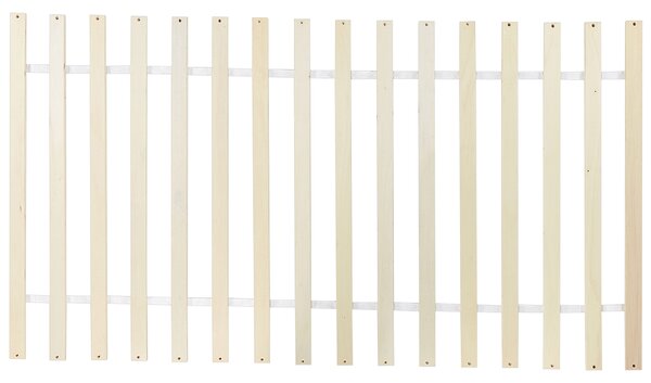 Posteľ svetlohnedá borovicové drevo 90 x 200 cm s čelom a lamelovým roštom minimalistický štýl spálňa