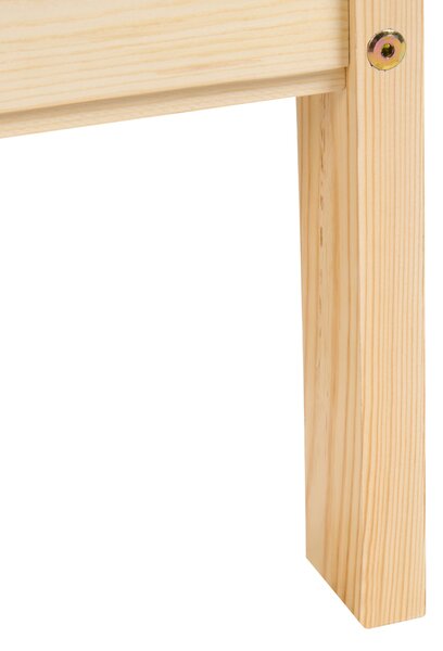 Posteľ svetlohnedá borovicové drevo 90 x 200 cm s čelom a lamelovým roštom minimalistický štýl spálňa