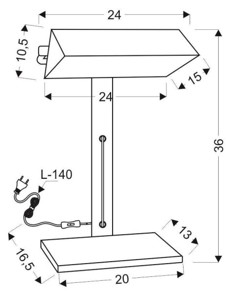 Stolná lampa BANKIER 1xE14/40W/230V