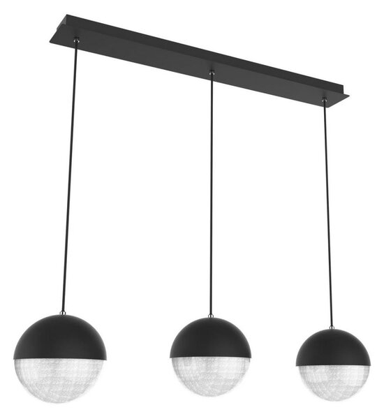 LED Luster na lanku FURNI 3xLED/5W/230V čierna