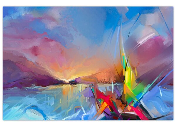 Obraz - Západ slnka (90x60 cm)