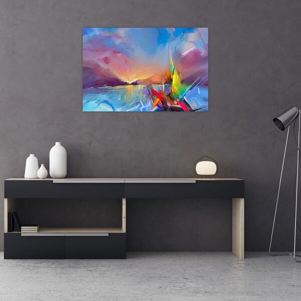 Obraz - Západ slnka (90x60 cm)