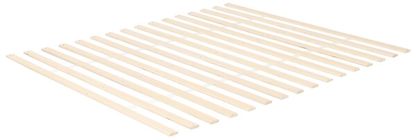 Posteľ svetlohnedá borovicové drevo 140 x 200 cm s lamelovým roštom bez čela minimalistický štýl spálňa