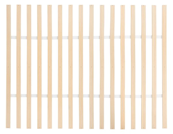 Posteľ svetlohnedá borovicové drevo 140 x 200 cm s lamelovým roštom bez čela minimalistický štýl spálňa