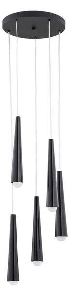 Argon 2103 - Luster na lanku HOLLYWOOD 5xE14/7W/230V čierna