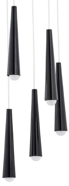 Argon 2103 - Luster na lanku HOLLYWOOD 5xE14/7W/230V čierna