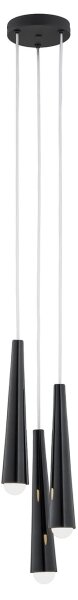 Argon 6103 - Luster na lanku HOLLYWOOD 3xE14/7W/230V čierna