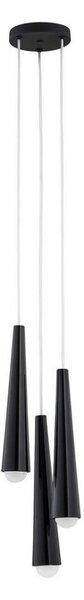 Argon 6103 - Luster na lanku HOLLYWOOD 3xE14/7W/230V čierna