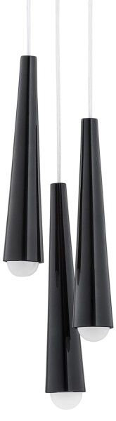 Argon 6103 - Luster na lanku HOLLYWOOD 3xE14/7W/230V čierna