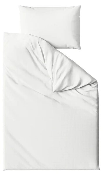 Súprava krepových obliečok DENYX BLEND svetlo krémové, hotelové vrecko + plachta Jersey 90 x 200 cm sivobéžové, jednolôžko