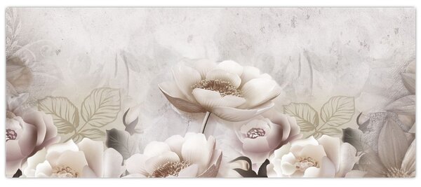 Obraz - Ružové kríky (120x50 cm)