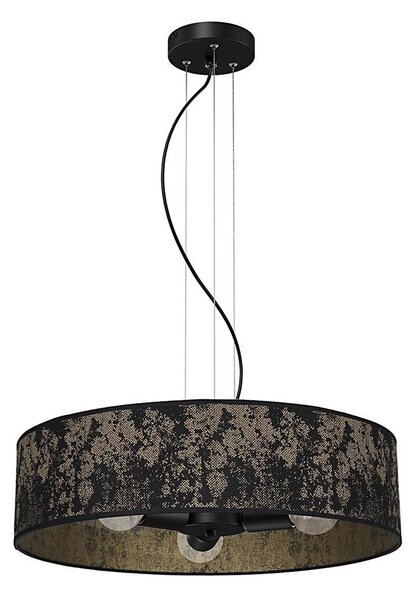 Luster na lanku SATINO 3xE27/60W/230V čierna/zlatá