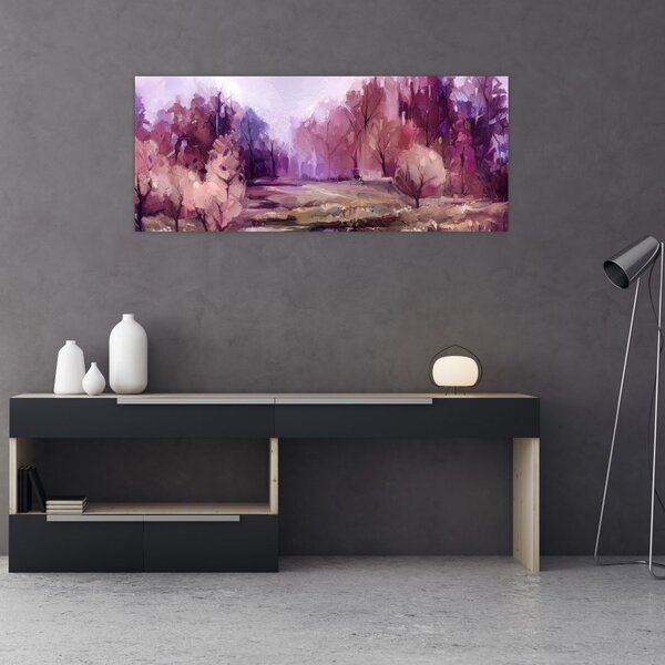 Obraz - Jesenná krajinomaľba (120x50 cm)