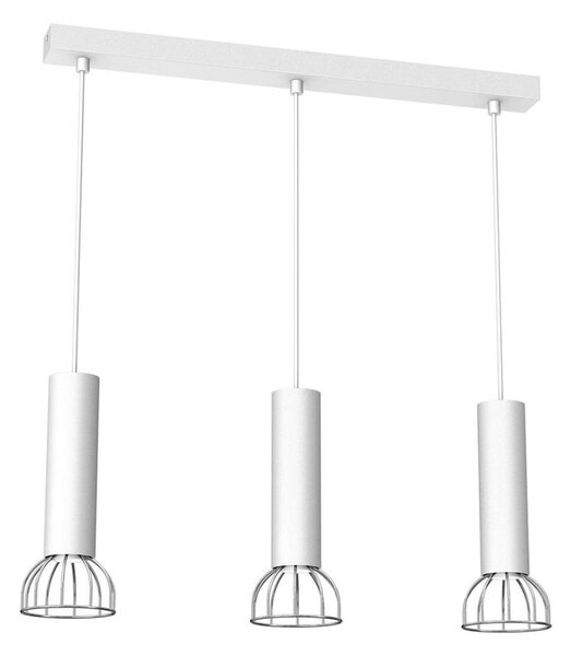 Luster na lanku DANTE 3xGU10/25W/230V biela/lesklý chróm