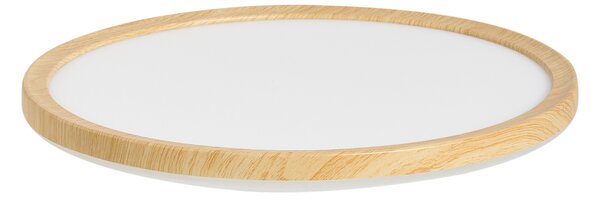 Okrúhle stropné svietidlo svetlohnedé LED panel ploché zapustené svietidlo s diaľkovým ovládaním