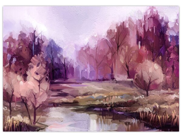 Obraz - Jesenná krajinomaľba (70x50 cm)