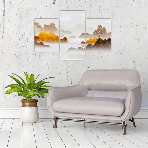 Obraz - Hory v hmle (90x60 cm)
