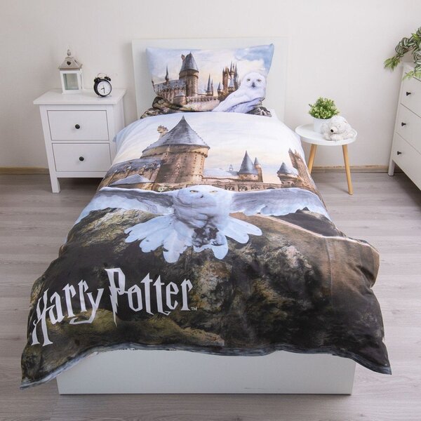 Bavlnené detské obliečky na jednolôžko 140x200 cm Harry Potter "Hedwig" – Jerry Fabrics