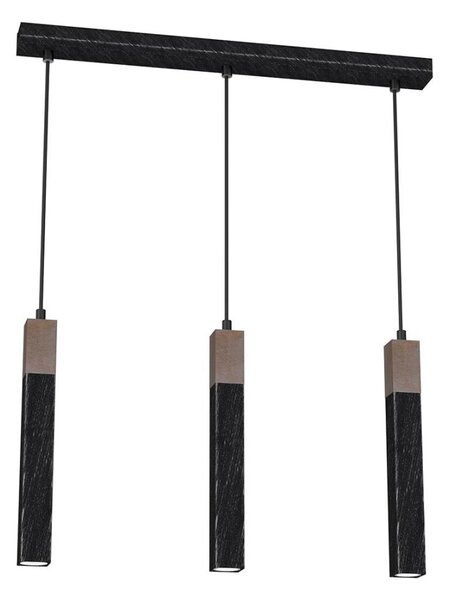 Luster na lanku SOLO 3xGU10/MR11/40W/230V čierna