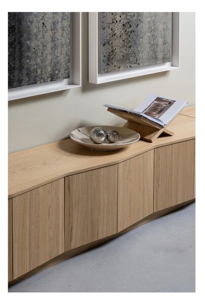 TV stolík z dubového dreva v prírodnej farbe 200x52x45 cm Zuma – WOOOD