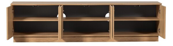TV stolík z dubového dreva v prírodnej farbe 200x52x45 cm Zuma – WOOOD