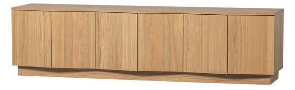 TV stolík z dubového dreva v prírodnej farbe 200x52x45 cm Zuma – WOOOD