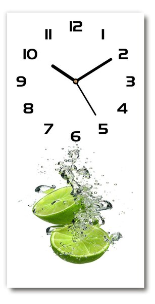 Moderné hodiny nástenné Limetky pl_zsp_30x60_c-f_74800352