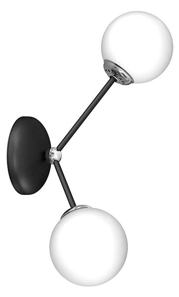 Nástenné svietidlo JOY 2xE14/40W/230V čierna/lesklý chróm