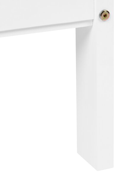 Posteľ biela borovicové drevo 140 x 200 cm s čelom a lamelovým roštom minimalistický štýl spálňa