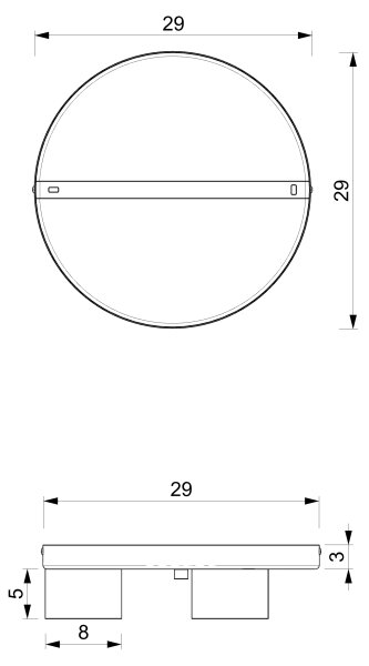 Stropné svietidlo DIXIE 3xGX53/11W/230V čierna