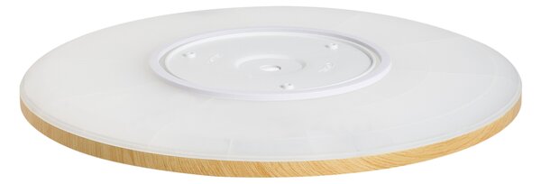 Okrúhle stropné svietidlo svetlohnedé LED panel ploché zapustené svietidlo s diaľkovým ovládaním