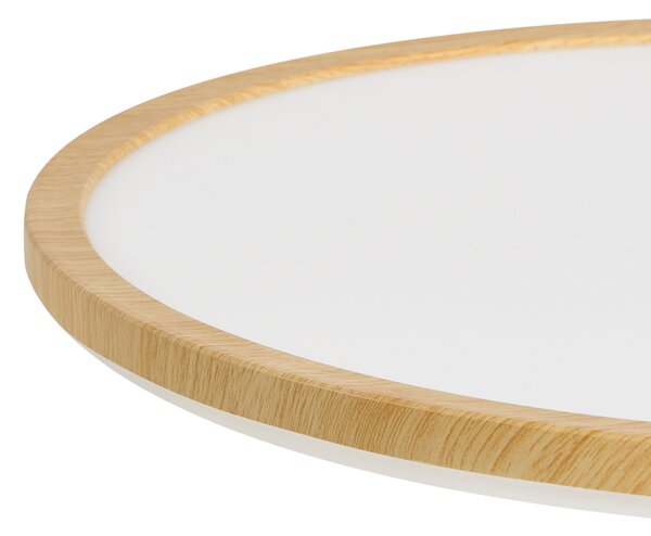 Okrúhle stropné svietidlo svetlohnedé LED panel ploché zapustené svietidlo s diaľkovým ovládaním