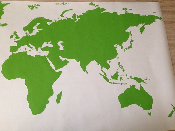 Nalepte.cz Mapa sveta nálepka na stenu 50 x 24 cm